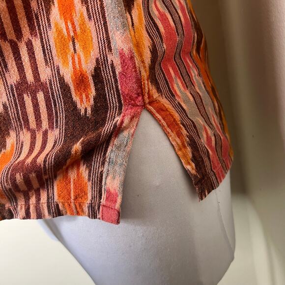 The Territory Ahead Top Med Sleeveless Button Tapestry Woven Southwestern Boho - Picture 4 of 6